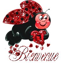 Gif animé bienvenue coccinelle